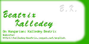 beatrix kalledey business card